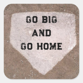 Pegatina Cuadrada Humor de béisbol