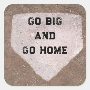 Pegatina Cuadrada Humor de béisbol