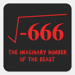 Pegatina Cuadrada Humor de la matemáticas