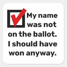 Pegatina Cuadrada Humor electoral 2024