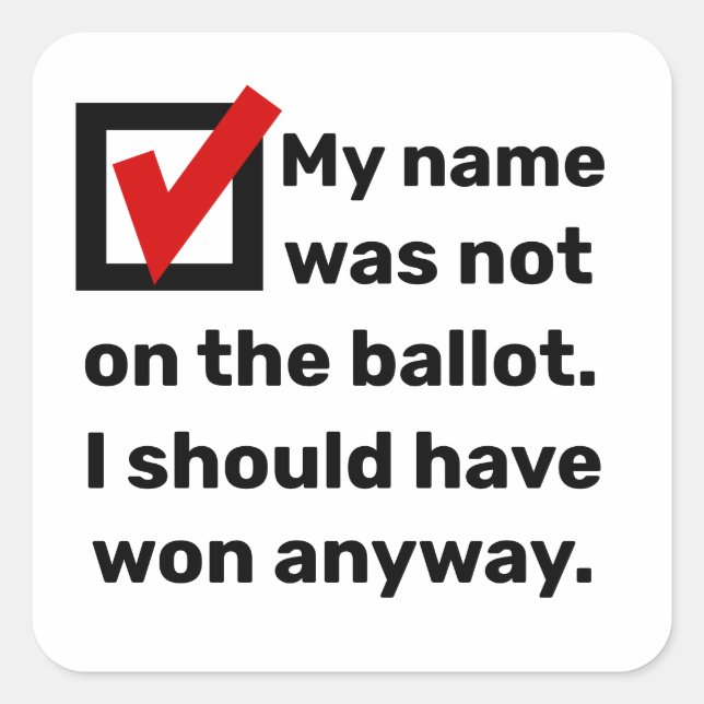 Pegatina Cuadrada Humor electoral 2024 (Anverso)