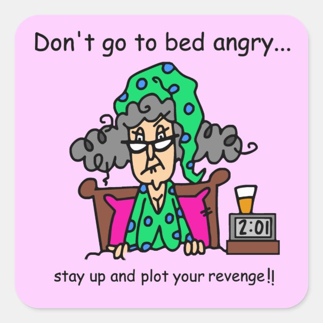 Pegatina Cuadrada Humor en tiempo de vida (Anverso)