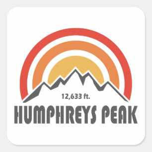 Pegatina Cuadrada Humphreys Peak