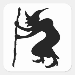 PEGATINA CUADRADA HUNCHBACK HALLOWEEN WITCH