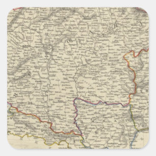 Pegatina Cuadrada Hungría