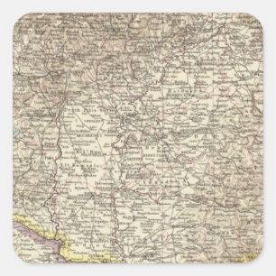 Pegatina Cuadrada Hungría 4