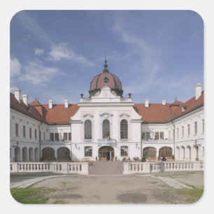 Pegatina Cuadrada Hungría, Budapest, Godollo: Mansión Real, Hogar