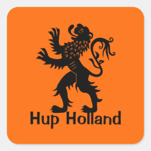Pegatina Cuadrada Hup Holanda - león de Holanda