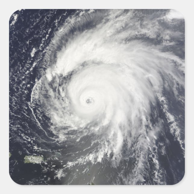 Pegatina Cuadrada Huracán Bill (Anverso)