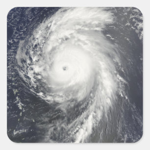 Pegatina Cuadrada Huracán Bill de las pocas Antillas