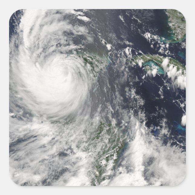 Pegatina Cuadrada Huracán Dean (Anverso)