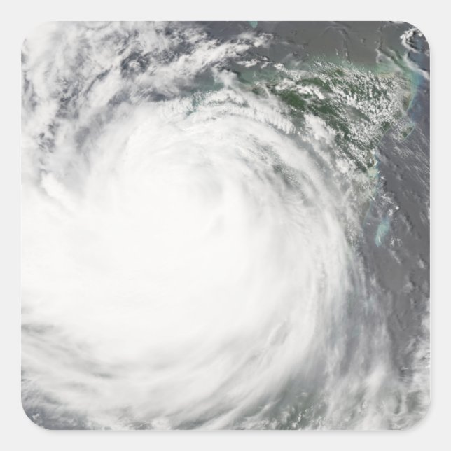 Pegatina Cuadrada Huracán Dean 2 (Anverso)