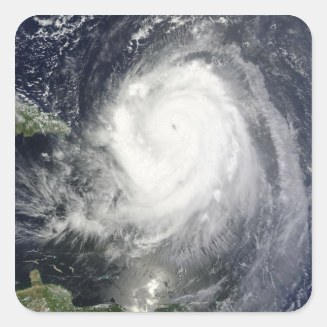 Pegatina Cuadrada Huracán Earl (Anverso)