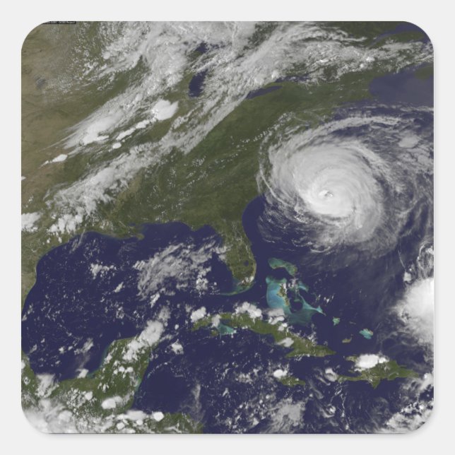 Pegatina Cuadrada Huracán Earl 4 (Anverso)