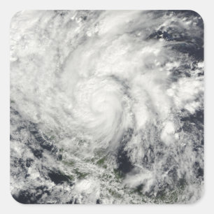 Pegatina Cuadrada Huracán Ida sobre Nicaragua