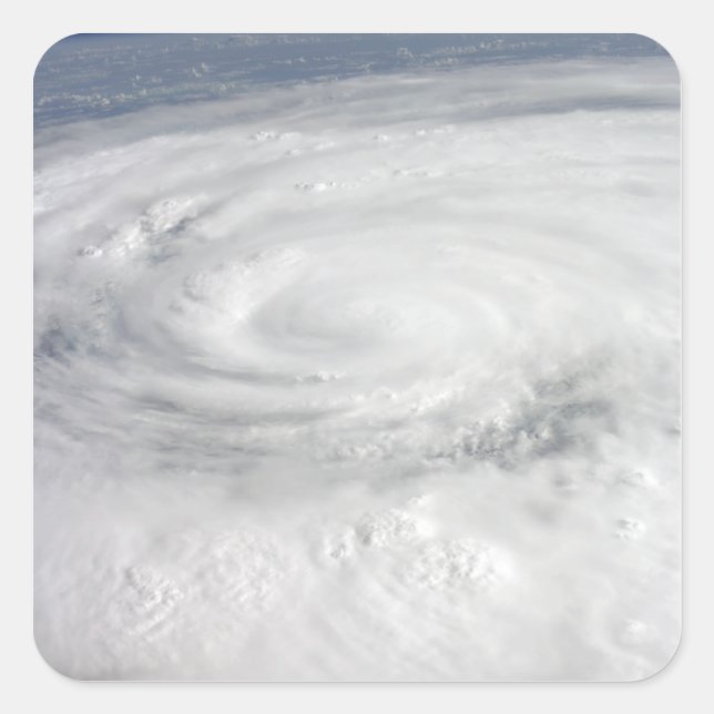 Pegatina Cuadrada Huracán Ike (Anverso)