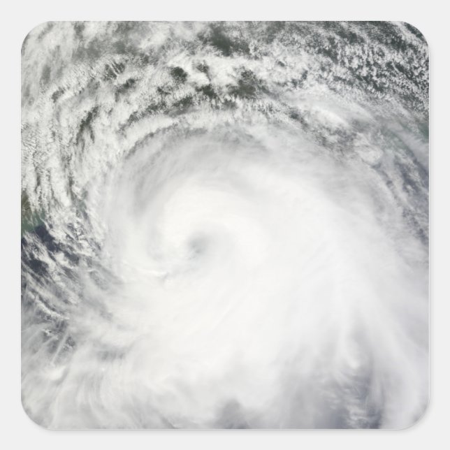 Pegatina Cuadrada Huracán Ike 6 (Anverso)