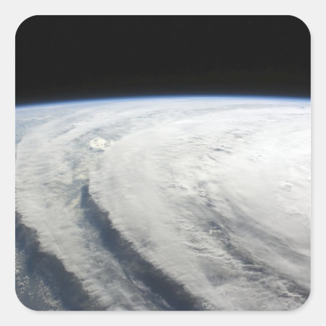 Pegatina Cuadrada Huracán Ike 7 (Anverso)