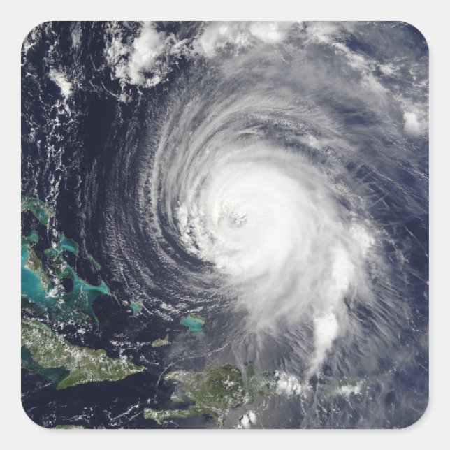 Pegatina Cuadrada Huracán Isabel 2 (Anverso)