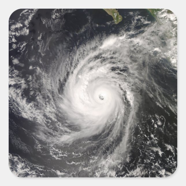 Pegatina Cuadrada Huracán Norbert fuera de México (Anverso)