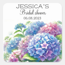 Hydrangeas Blue Flowers Bridal Shower Fiesta