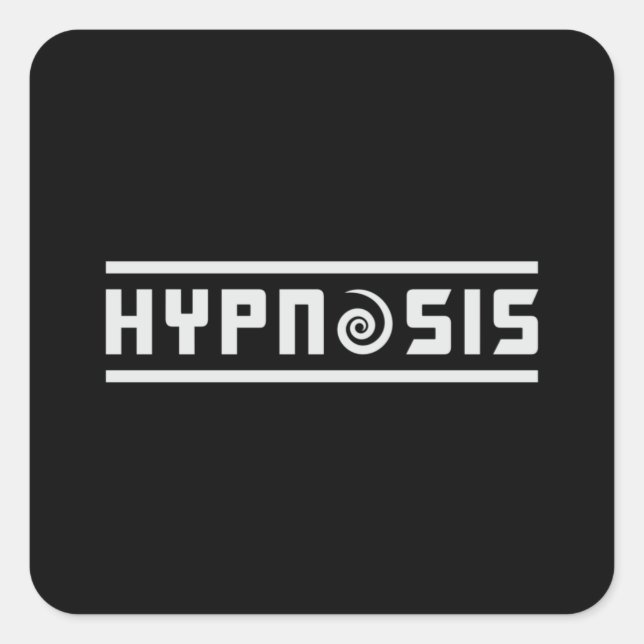Pegatina Cuadrada Hypnosis Mejor Regalo Hipnotizador Hipnótico Mejor (Anverso)
