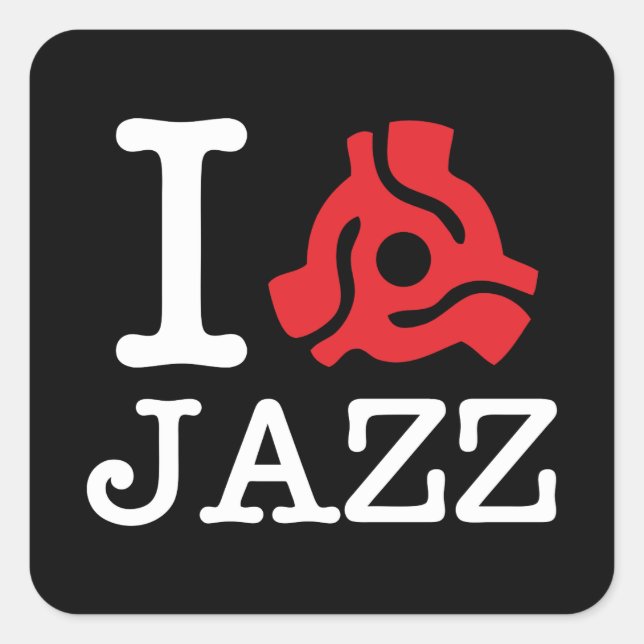 Pegatina Cuadrada I 45 Adaptador Jazz (Anverso)