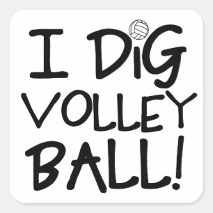 Pegatina Cuadrada I Dig Voleibol