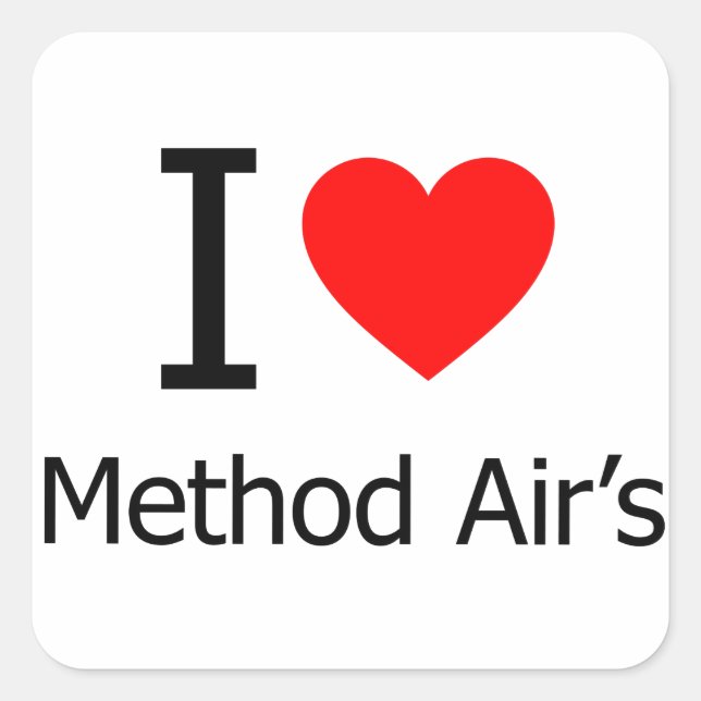 Pegatina Cuadrada I Love Method Air s (Anverso)