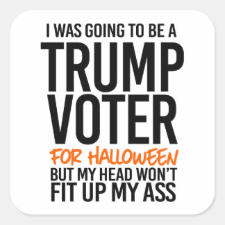 Pegatina Cuadrada Iba a ser un votante de Trump para Halloween