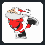 Pegatina Cuadrada Ice Skating Santa<br><div class="desc">santa claus christmas senior, 
party colorful winter cold, 
 frozen drawing cartoon ice, 
 man smiling color skates, 
 holiday snowflake sport frost, 
 art smile cheerful gift , 
hat funny fun celebration, 
 white skate illustration cute, 
 skating snow merry year , 
red xmas new happy , 
christmas santa claus senior, </div>