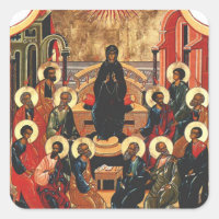 Ícono bizantino cristiano ortodoxo pentecostés