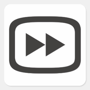 Pegatina Cuadrada Icono de avance rápido