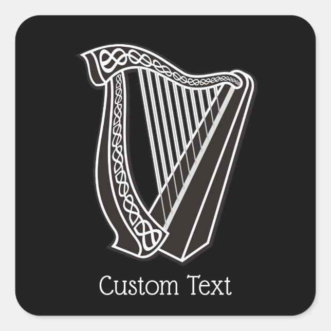 Pegatina Cuadrada Icono de Harp (Anverso)
