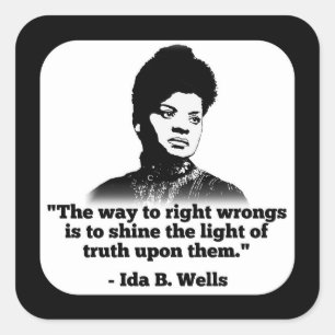Pegatina Cuadrada Ida B. Wells Sticker