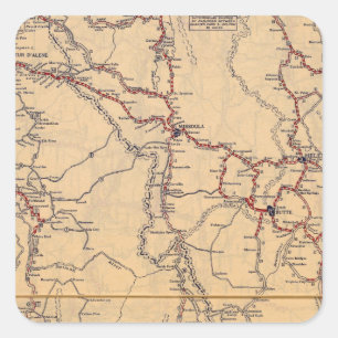 Pegatina Cuadrada Idaho 2