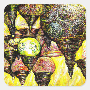 Pegatina Cuadrada Idea aún más grande del color