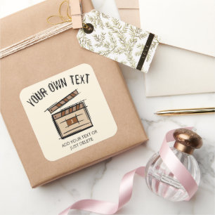 Pegatina Cuadrada Idea de regalo para cineasta, actor, director de c