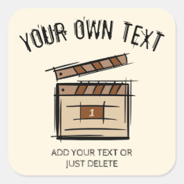 Pegatina Cuadrada Idea de regalo para cineasta, actor, director de c