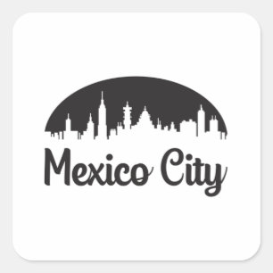 Pegatina Cuadrada Idea divertida de regalo del viaje por el horizont