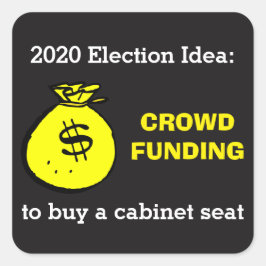 Pegatina Cuadrada Idea electoral de crowdfunding