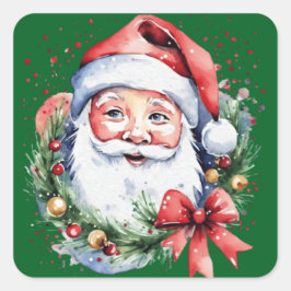 Pegatina Cuadrada Ideas de regalo de Santa Claus