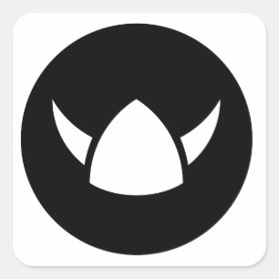 Pegatina Cuadrada Ideología del héroe de Viking