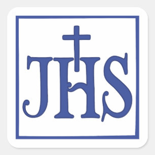 Pegatina Cuadrada Iesus Hominum Salvator