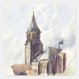 Pegatina Cuadrada Iglesia de Saint Germain des Pres París