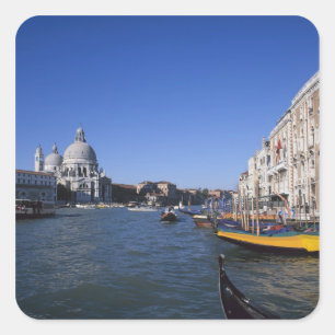 Pegatina Cuadrada Iglesia de Santa Maria della Salute y Grand