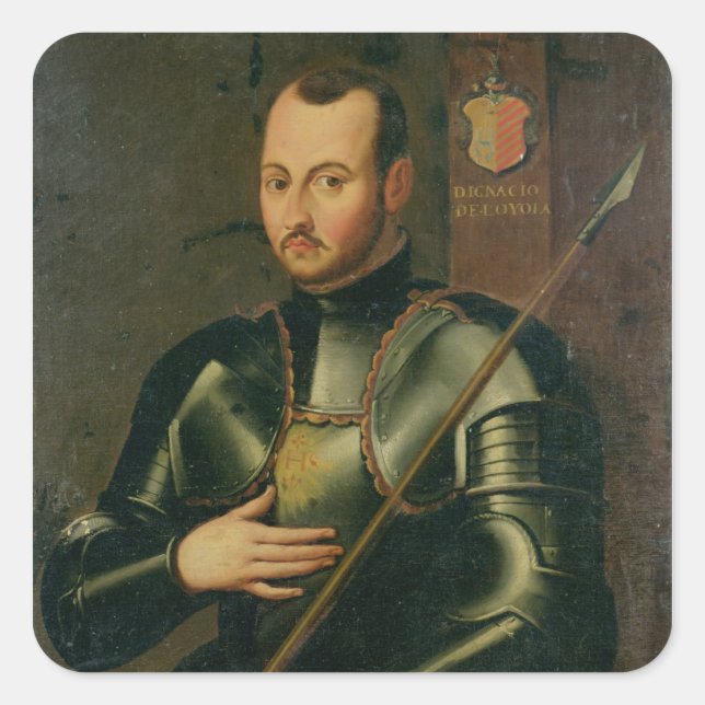 Pegatina Cuadrada Ignacio de Loyola (Anverso)