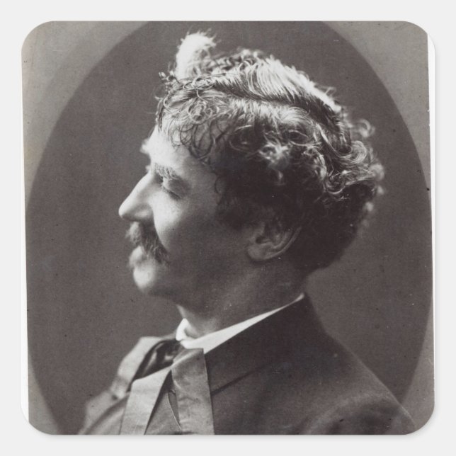 Pegatina Cuadrada Ignacy Jan Paderewski, c.1919 (Anverso)