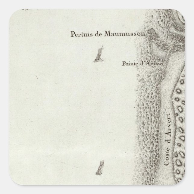 Pegatina Cuadrada Ile d'Oleron (Anverso)