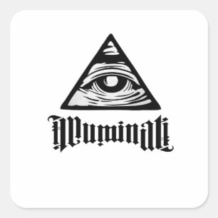 Pegatina Cuadrada Illuminati